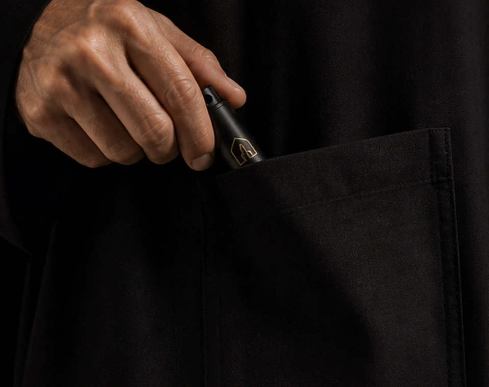 Porte-miswak noir glisse dans une poche